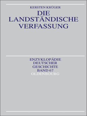 cover image of Die Landständische Verfassung